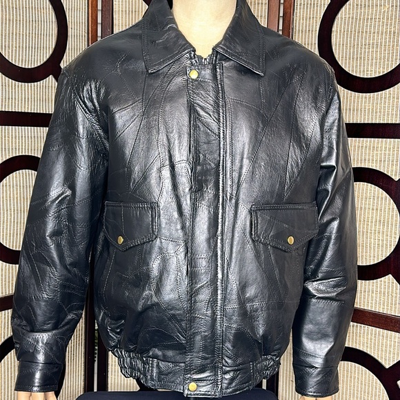 NWT: Men’s Napoline Leather Outfitters Genuine Leather jacket, size Large. NEW - Picture 6 of 14
